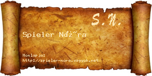Spieler Nóra névjegykártya