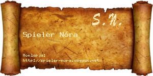 Spieler Nóra névjegykártya